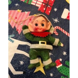 Vintage plastic‎ Elf Pixie Ornament